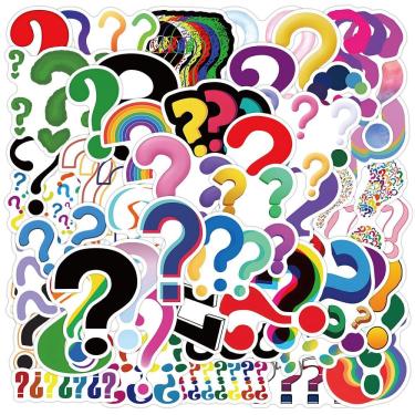 Imagem de Adesivos, 60 unidades/lote, pontos de perguntas, vinil impermeável, anime, conjunto