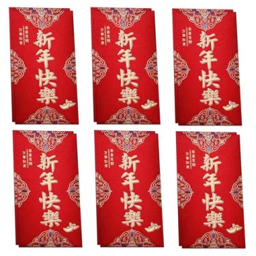 Imagem de Envelopes vermelhos de ano novo chinês, dinheiro da sorte, elementos de design de padrão exclusivo, significado da bênção escrita (07)