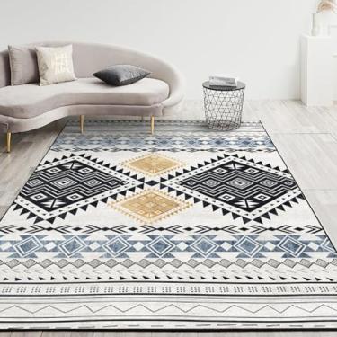 Imagem de Tapetes de varanda para ambientes externos à prova d'água, 10 x 15 cm, resistentes ao clima, para ambientes externos, tapete geométrico, antiderrapante, de veludo, para jardim, deck e acampamento