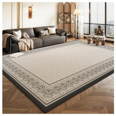 Imagem de SPXMQSS Tapete para sala de estar, tapetes macios laváveis para sala de estar, antiderrapante, resistente a manchas, para quarto, sala de jantar, escritório, fácil de cuidar, 200 x 300 cm