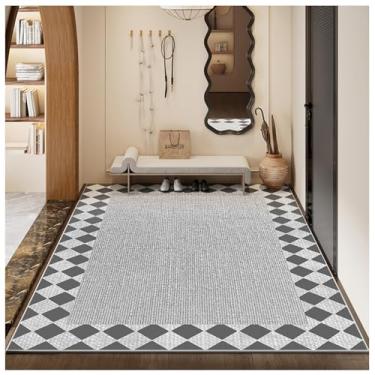 Imagem de SPXMQSS Tapetes laváveis à máquina, tapete antiderrapante para sala de estar, resistente à sujeira, tapetes de quarto, para sala de estar, sala de jantar, escritório, G 100 x 140 cm
