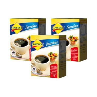 Imagem de KIT 3 Lowçucar Adoçante Dietético Sucralose 500mg 50 Sachês