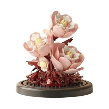 Imagem de Conjuntos De Blocos De Montar DIY MOC Para Crianças: Arranjos Florais 