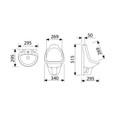 Imagem de Mictorio Sifonado Dalia Sem Kit Fixacao - Branco - Fiori