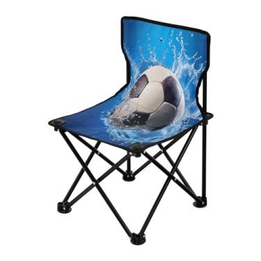 Imagem de Wassud Cadeira de acampamento leve e portátil bola de futebol em água respingo cadeira dobrável ao ar livre Oxford pano cadeira de praia para jardim praia pesca