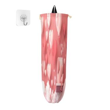 Imagem de Wassud Balão em forma de coração (3) 1 pacote de suporte de saco de plástico, suporte de bolsa de compras de parede armazenamento de cozinha para decoração de despensa de cozinha doméstica