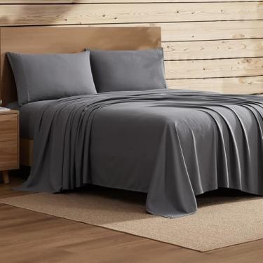 Imagem de Coleman Lençóis de casal – Roupa de cama durável com coração ao ar livre, elegante e confiável para quarto ou cabine – cor sólida premium, construído para conforto, estilo e uso ocasional ao ar livre