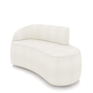 Imagem de Sofá 2 Lugares Orgânico 140 cm Morgan Bouclê Off White D03 - D'Rossi