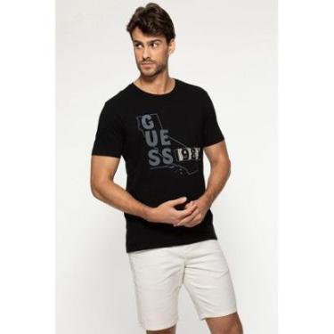 Imagem de Camiseta Guess Mapa Califórnia 1981 Preto-Masculino