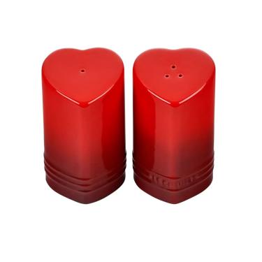 Imagem de Conjunto Saleiro e Pimenteiro Coração 130 ml Vermelho Le Creuset