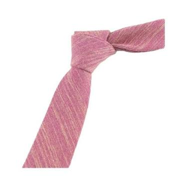 Imagem de Gravata Masculina Slim De 6cm 100% Algodão Feita À Mão Alta Qualidade 