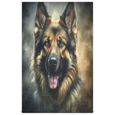 Imagem de Joisal Conjunto de toalha de prato de cozinha decorativo legal cachorro lobo arte bonito chá toalha de mão panos de prato panos macios absorventes 45 x 71 cm, 1 pacote