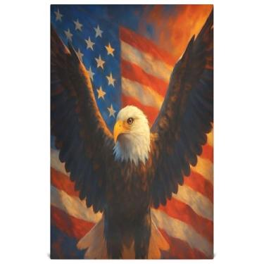 Imagem de Joisal Toalhas de mão de chá Majestic Bald Eagle Wings Toalhas de prato decorativas fofas para cozinha panos de prato absorventes de banheiro 45 x 71 cm, 4 pacotes