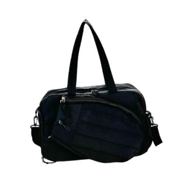 Imagem de KiBcsLic Bolsa organizadora de tênis, leve e espaçosa, para badminton, com compartimento para sapatos, ideal para exercícios, Preto