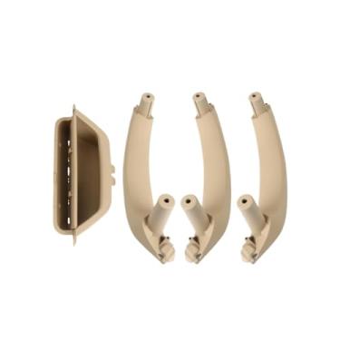 Imagem de Apoio de braço interior do carro maçaneta da porta painel interno puxar guarnição capa conjuntos substituição compatível para bmw x3 x4 f25 f26(LHD Beige)