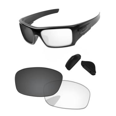 Imagem de PapaViva Lentes de reposição para Oakley Si Ballistic Det Cord OO9253 61 mm óculos de sol eclipse cinza fotocromático não polarizado