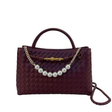 Imagem de VKUOO Bolsa tiracolo de couro KUOO, Borgonha, Medium, Transversal