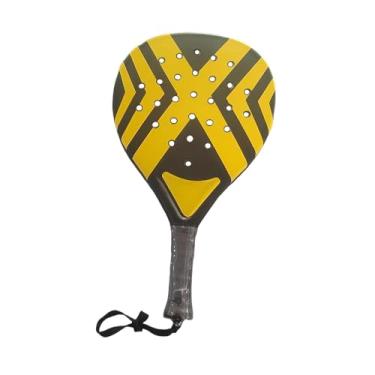 Imagem de Lljsszr Raquete de Tênis de Praia, Raquete de Tênis com Cabo Antiderrapante, Núcleo de Espuma, Raquete Leve para Crianças E Adultos, Adequada para Esportes Ao, Preto Amarelo
