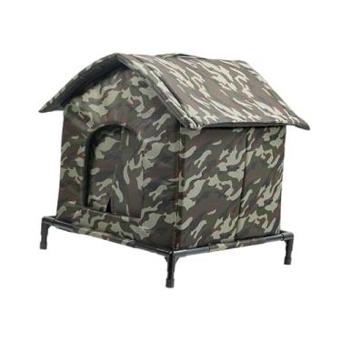 Imagem de Fenteer Casinha de jardim para gatos de rua, abrigo para gatos de rua, ideal para o inverno, para uso em jardins, comunidades e áreas externas, M