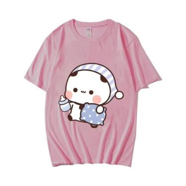 Imagem de Camisetas De Casal Kawaii BuBu Panda DuDu Bear Camiseta Gráfica De Man