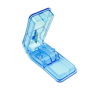 Imagem de Cortador de comprimidos profissional único – Divisor de comprimidos de precisão para comprimidos de medicamentos pequenos e grandes (azul)