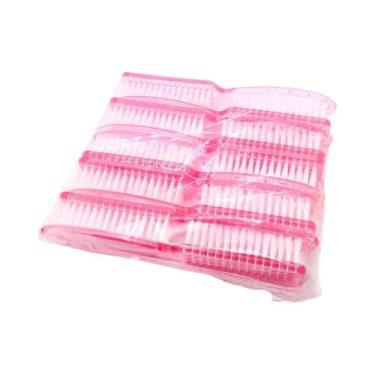 Imagem de Conjunto De Pincéis De Unha Transparentes Rosa Com Cabo Ergonômico 2/5