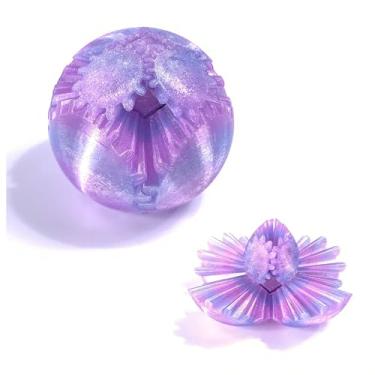 Imagem de Equipamento impresso em 3D, estatuetas colecionáveis, azul-roxo, esfera esférica, brinquedos com várias deformações