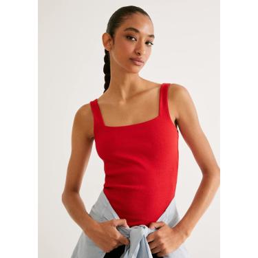 Imagem de Regata Feminina Decote Quadrado Em Malha Premium-Feminino