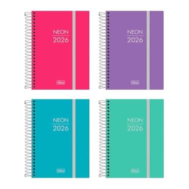 Imagem de Agenda 2026 diária espiral Neon M4 Tilibra