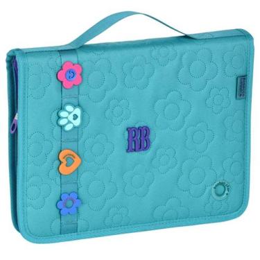 Imagem de Estojo fichário para 96 lápis Flower Power Rebecca Bonbon - verde