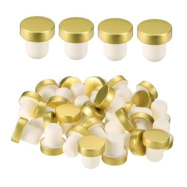 Imagem de Ｂｅｓｇａ Conjunto de 36 rolhas para garrafas de vinho, bebidas e cerveja, em formato de T, para uso doméstico e comercial. Rolhas macias reutilizáveis, Ouro