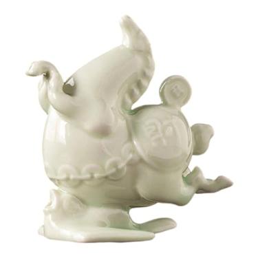 Imagem de Fenteer Incensário em miniatura em formato de cavalo, peça decorativa para casa, porta-incenso para armário, casa ou hotel, Luz Verde