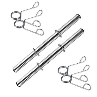 Imagem de Kit Fitness Par de Barras Tubo Oca 40cm com Presilhas - BOX INGÁ