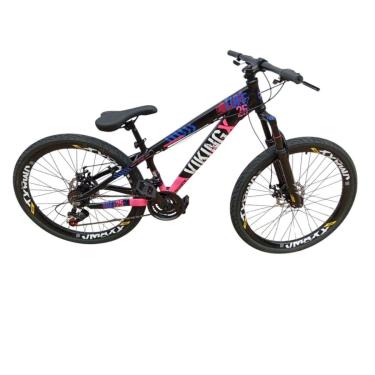 Imagem de Bicicleta 26 VikingX T25 21v Freio Hidraulico Pneu Aro 26 Balão Preto-Unissex