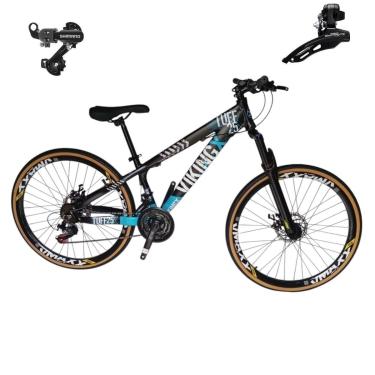 Imagem de Bicicleta 26 VikingX T25 24v Freeride Cambios SHIMANOS  Indexado Pneu Slick Fino Fx Amarela1.50-Unissex