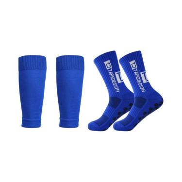 Imagem de Meias Esportivas Antiderrapantes Para Futebol, Proteção De Perna TC, 1