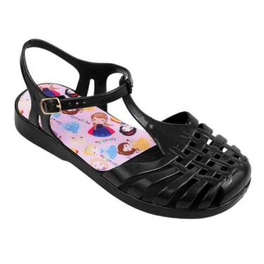 Imagem de Sandália Juvenil Menina Plástico Confortável - Estrelinha Baby, 29/30,