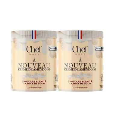 Imagem de Kit 2x Pasta de Amendoim com Proteína Whey Protein 600g - Chef Whey-Unissex