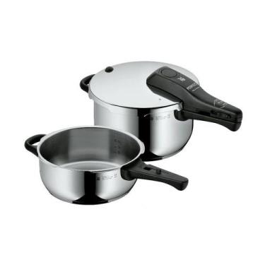 Imagem de Conjunto de 2 Panelas de Pressão Perfect Pro em Aço Inox com Tampa de 