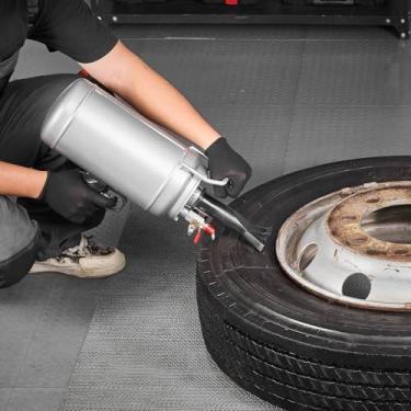 Imagem de VEVOR Assento portátil de contas de pneu, Blaster de contas de ar de 1,6 gal/6 L, ferramenta de enchimento de pneu portátil, pressão operacional de 87-116 PSI, inflador de assento de gatilho para