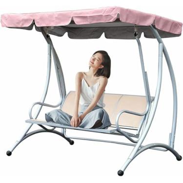 Imagem de Cobertura Superior Da Substituição Do Dossel Do Balanço Do Pátio, Tecido Impermeável De Oxford 210d Para O Balanço Exterior De 2-3 Lugares, Dossel Durável Da Rede Do Jardim