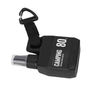 Imagem de Zyyini Mini Garrafa Spray Recarregável de Plástico de Qualidade, 80ml, para Viagens e Camping, Garrafa Spray Vazia Portátil Com Fivela Suspensa (Preto)