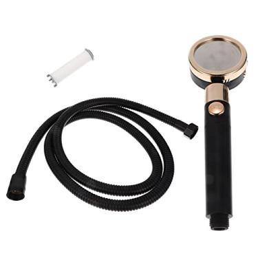 Imagem de AkosOL 1 conjunto de chuveiro com filtro pressurizado turbo, cabeça de chuveiro de mão com chuveiro portátil de alta pressão cabeça de chuveiro ajustável amaciante de água abdominais domésticos