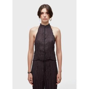 Imagem de Blusa raglan wrinkle satin double face OSKLEN-Feminino