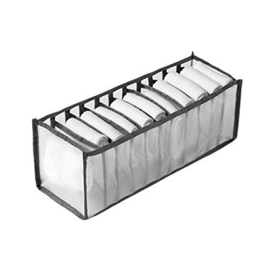 Imagem de Caixa para Armazenamento de Roupa Íntima Plegável Uso Residencial Divisor Gaveta Organizador Malha Sutiãs e Meias