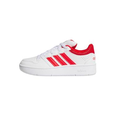 Imagem de adidas Tênis infantil unissex clássico El C, Branco/vermelho/branco., 12 Little Kid