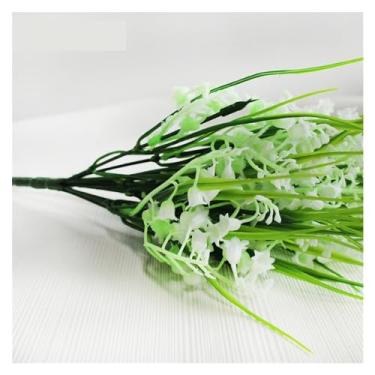 Imagem de Flores falsas simulação de flores buquê de lírio, lustre de dama de honra, guirlanda de casamento, faça você mesmo, decoração de festa em casa