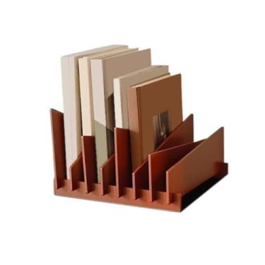 Imagem de KEG801302 Suporte para CD e álbuns de madeira com design criativo irregular para mesa doméstica