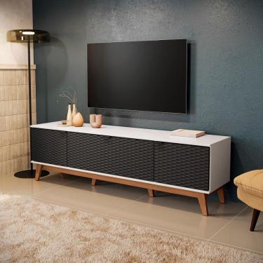 Imagem de Rack Kappesberg 3 Portas 3D Branco/Preto 180cm