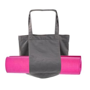Imagem de Bolsa de Armazenamento para Tapete Yoga Lona Transporte Ombro Pilates Treino no Escritório